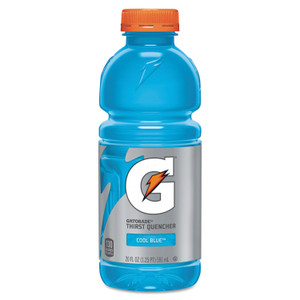 Gatorade G-Series Perform 02 Thirst Quencher, Cool Blue, 20 oz Bottle, 24/Carton View Product Image