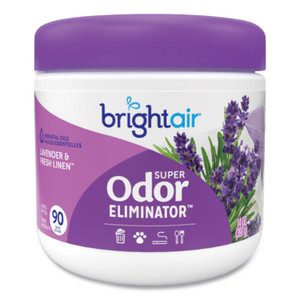 BRIGHT Air Super Odor Eliminator, Lavender and Fresh Linen, Purple, 14 oz Jar (BRI900014) View Product Image