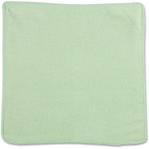 Rubbermaid Commercial 16" Light Commercial MF Cloths - 16" Length x 16" Width - Reusable, Launderable, Bleach-safe - Green Product Image 