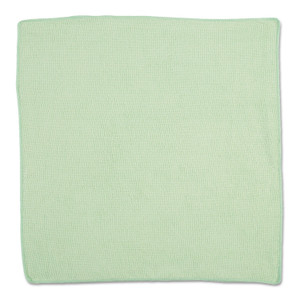 Rubbermaid Commercial Microfiber Cleaning Cloths, 16 x 16, Green, 24/Pack RCP1820582 (RCP1820582) View Product Image