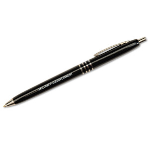 AbilityOne 7520009357135 SKILCRAFT U.S. Government Ballpoint Pen, Retractable, Fine 0.7 mm, Black Ink, Black Barrel, Dozen (NSN9357135) View Product Image