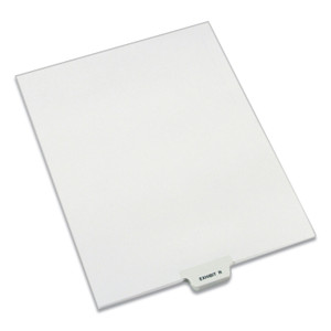 Avery-Style Preprinted Legal Bottom Tab Dividers, 26-Tab, Exhibit R, 11 x 8.5, White, 25/Pack (AVE12391) View Product Image