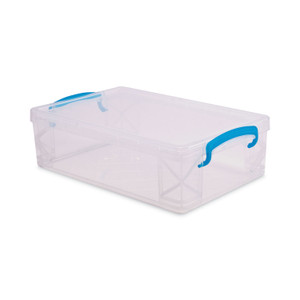Advantus Super Stacker Large Pencil Box, 9" x 5.5" x 2.62", Clear View Product Image