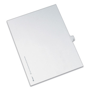 Avery Preprinted Legal Exhibit Side Tab Index Dividers, Allstate Style, 10-Tab, 11, 11 x 8.5, White, 25/Pack View Product Image