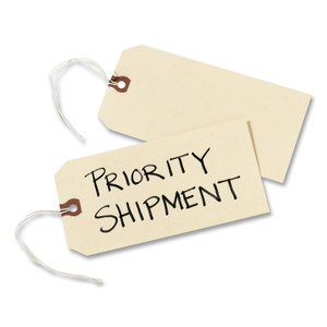 Avery Strung Shipping Tags, 11.5 pt Stock, 6.25 x 3.13, Manila, 1,000/Box View Product Image