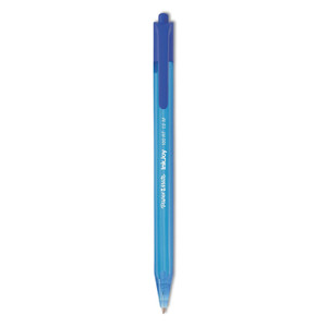 Paper Mate InkJoy 100 RT Ballpoint Pen, Retractable, Medium 1 mm, Blue Ink, Translucent Blue Barrel, Dozen View Product Image