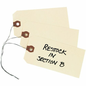 Avery Shipping Tags - #9 - 4.75" Length x 2.37" Width - Rectangular - Wire Fastener - Card Stock, Pulp Product Image 