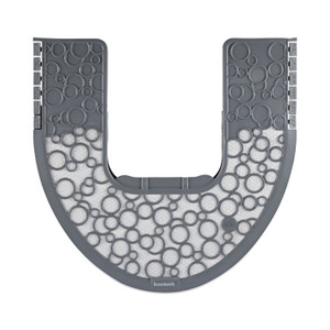Boardwalk Commode Mat 2.0 Disposable Toilet Floor Mat, Non-Slip Rubber, 22 x 22, Gray/White, 6/Carton View Product Image