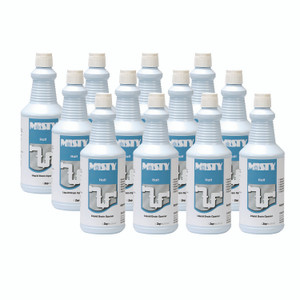 Misty Halt Liquid Drain Opener, 32 oz Bottle, 12/Carton View Product Image
