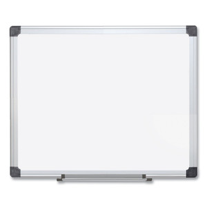 MasterVision Porcelain Value Dry Erase Board, 48" x 96", White Surface, Satin Aluminum Frame View Product Image