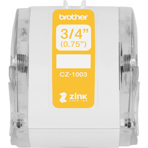 Brother Genuine CZ-1003 continuous length " (0.75") 19 mm wide x 16.4 ft. (5 m) long label roll featuring Zero Ink technology View Product Image