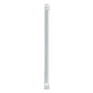 Boardwalk Wrapped Jumbo Straws, 7.75", Polypropylene, Black, 250/Pack, 50 Packs/Carton (BWKJSTW775B) View Product Image