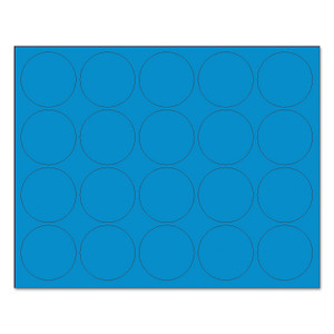 MasterVision Interchangeable Magnetic Board Accessories, Circles, 0.75" Diameter, Blue, 20/Pack (BVCFM1601) View Product Image