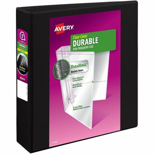 Avery Durable View 3 Ring Binder, 3" Slant Rings, 1 Black Binder (17041) - 3" Binder Capacity - Letter - 8 1/2" x 11" Sheet Size - 600 Sheet Capacity - 635 Ring(s) Product Image 