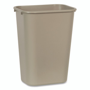 Rubbermaid Commercial Deskside Plastic Wastebasket, 10.25 gal, Plastic, Beige View Product Image