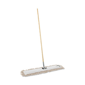 Boardwalk Cotton Dry Mopping Kit, 36 x 5 Natural Cotton Head, 60" Natural Wood Handle View Product Image