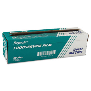 Reynolds Wrap Metro Light-Duty PVC Film Roll with Cutter Box, 18" x 2,000 ft, Clear (RFP914M) View Product Image