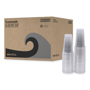 Boardwalk Clear Plastic Cold Cups, 24 oz, 50/Sleeve, 12 Sleeves/Carton View Product Image