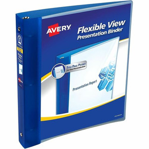 Avery Flexi-View 3 Ring Binder - 1" Binder Capacity - Letter - 8 1/2" x 11" Sheet Size - 175 Sheet Capacity - 1 2/5" Spine Width - (AVE17675) Product Image 