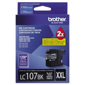 Brother LC107BK Innobella Super High-Yield Ink, 1,200 Page-Yield, Black (BRTLC107BK) View Product Image