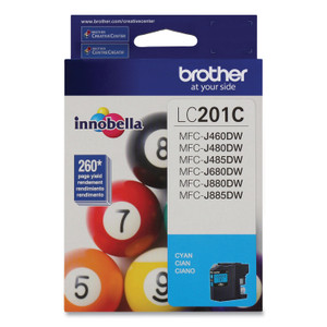 Brother LC201C Innobella Ink, 260 Page-Yield, Cyan (BRTLC201C) View Product Image