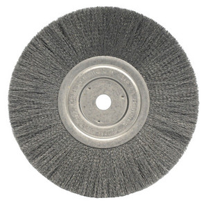 Weiler Narrow Face Crimped Wire Wheel  8 In D X 3/4 W  .006 Stainless Steel  6 000 Rpm (804-01775) Product Image 