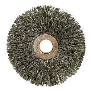 Weiler Copper Center Wire Wheel  3 In D X 5/8 In W  .014 In Steel  1/2-3/8 Arbor Hole (804-15573) Product Image 