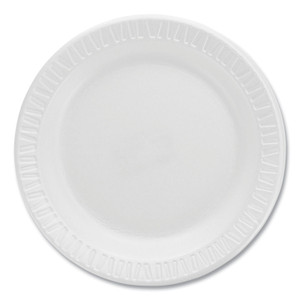 Dart Quiet Classic Laminated Foam Dinnerware Plates, 6", White, 125/Pack, 8 Packs/Carton (DCC6PWQR) View Product Image