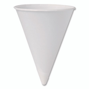 SOLO Cone Water Cups, 4 oz, Paper, White, 200/Bag, 25 Bags/Carton View Product Image