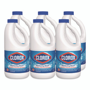 Clorox Concentrated Regular Disinfecting Bleach, 43 oz Bottle, 6/Carton View Product Image