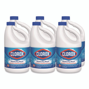 Clorox Concentrated Regular Disinfecting Bleach, 81 oz Bottle, 6/Carton View Product Image