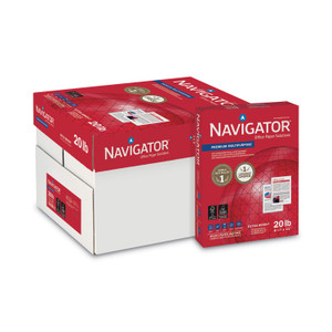 Navigator Premium Multipurpose Copy Paper, 97 Bright, 20lb Bond Weight, 8.5 x 11, White, 500/Ream, 10 Reams/Carton, 40 Cartons/Pallet (SNANMP1120PLT) View Product Image