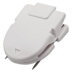 Advantus Wall Clips for Fabric Panels, 60 Sheet Capacity, White, 10/Box View Product Image