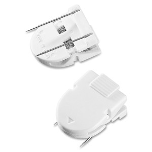 Advantus Panel Wall Clips - Standard - 40 Sheet Capacity - White - Plastic Product Image 