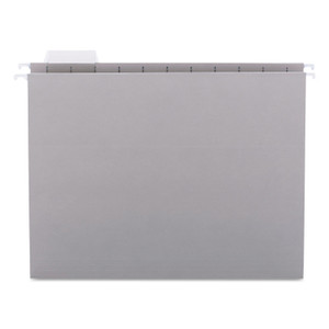 Smead Colored Hanging File Folders with 1/5 Cut Tabs, Letter Size, 1/5-Cut Tabs, Gray, 25/Box View Product Image