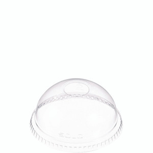 SOLO Dome-Top Cold Cup Lids, Fits 16 oz Cold Cups, Plastic, Clear, 1,000/Carton View Product Image