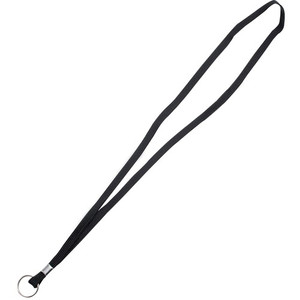 Advantus 36" Deluxe Lanyard with Key Ring - Ring Attachment - 36" Length - Black - Nylon, Cotton Product Image 