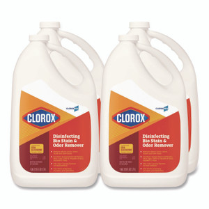 Clorox Disinfecting Bio Stain and Odor Remover, Fragranced, 128 oz Refill Bottle, 4/Carton View Product Image