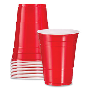 Dart SOLO Party Plastic Cold Drink Cups, 16 oz, Red, 50/Pack (DCCP16RPK) View Product Image