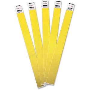 Advantus Tyvek Wristbands - 3/4" Width x 9 3/4" Length - Yellow - Tyvek Product Image 