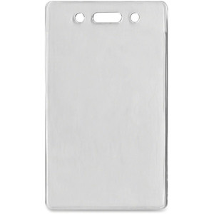 Advantus Proximity Card Vertical Badge Holder - 2.4" Width x 3.4" Length - Vinyl - Clear Product Image 