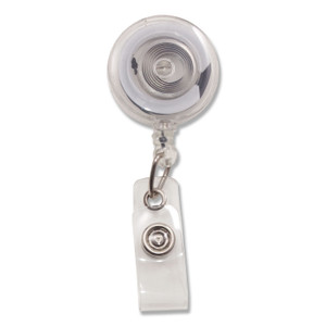 Advantus Translucent Retractable ID Card Reel, 30" Extension, Clear, 12/Pack (AVT75473) View Product Image