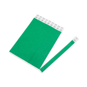 Advantus Crowd Management Wristbands, Sequentially Numbered, 9.75" x 0.75", Green, 500/Pack (AVT75511) View Product Image