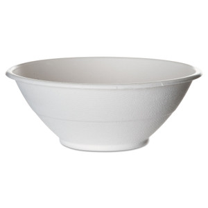 Renewable and Compostable Sugarcane Bowls,  40 oz, Natural White, 50/Pack, 8 Packs/Carton (ECOEPBL40) View Product Image