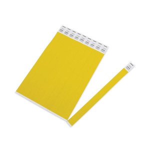 Advantus Crowd Management Wristbands, Sequentially Numbered, 9.75" x 0.75", Neon Yellow,500/Pack View Product Image