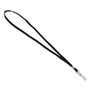Advantus Deluxe Lanyard, Metal J-Hook Fastener, 36" Long, Black View Product Image