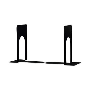 Universal Economy Bookends, Nonskid, 5.88 x 8.25 x 9, Heavy Gauge Steel, Black, 1 Pair (UNV54095) View Product Image