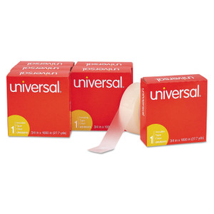 Universal Invisible Tape, 1" Core, 0.75" x 83.33 ft, Clear, 6/Pack (UNV83410) View Product Image