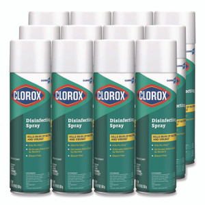 Clorox Disinfecting Spray, Fresh, 19 oz Aerosol Spray, 12/Carton View Product Image