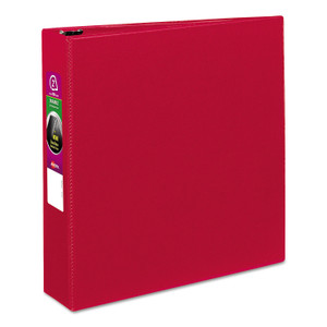 Avery Durable Non-View Binder with DuraHinge and Slant Rings, 3 Rings, 2" Capacity, 11 x 8.5, Red View Product Image